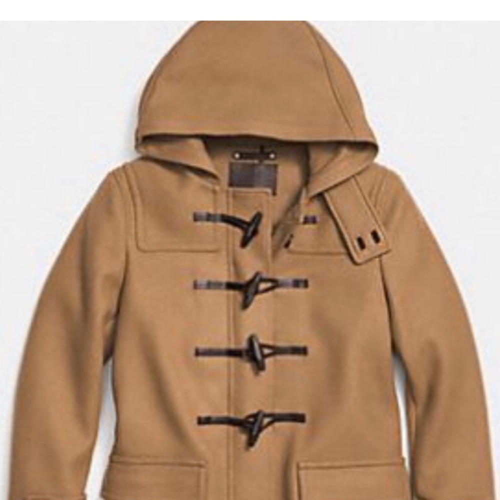 Coach Mens Camel Toggle Pea Coat